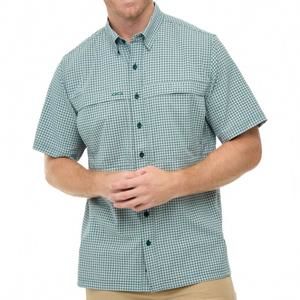 NEW GAMEGUARD mallard short sleeve tekcheck shirt in green
